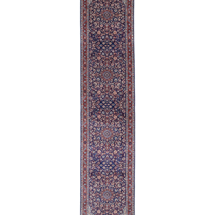 Heritage 2' 8" X 13' 4" Hand Knotted Wool Rug 2' 8" X 13' 4" (81 X 406) / Blue / Wool
