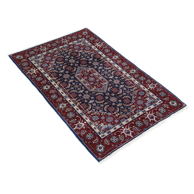 Heritage 2' 6" X 3' 11" Wool Hand-Knotted Rug 2' 6" X 3' 11" (76 X 119) / Blue / Red