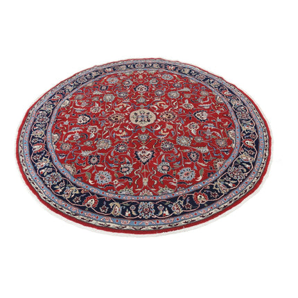 Heritage 6' 5" X 6' 6" Wool Hand-Knotted Rug 6' 5" X 6' 6" (196 X 198) / Red / Blue