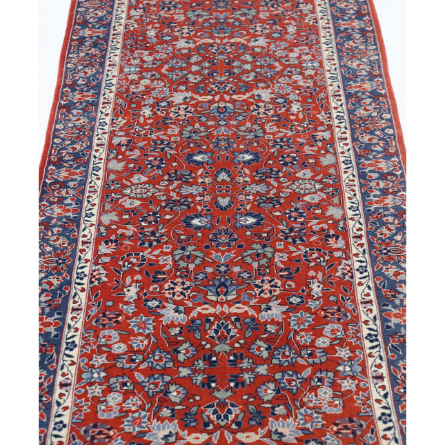 Heritage 2' 7" X 14' 2" Hand Knotted Wool Rug 2' 7" X 14' 2" (79 X 432) / Red / Blue