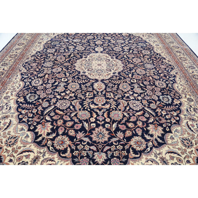 Heritage 12' 0" X 14' 10" Hand Knotted Wool Rug 12' 0" X 14' 10" (366 X 452) / Black / Ivory