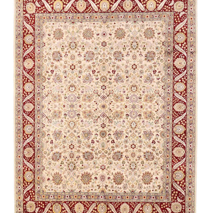 Heritage 8' 2" X 10' 7" Hand Knotted Wool & Silk Rug 8' 2" X 10' 7" (249 X 322) / Ivory / Wool & Silk