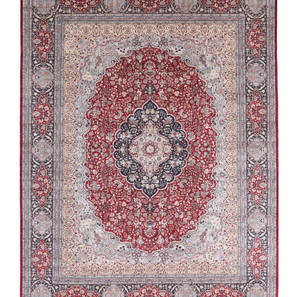 Heritage 9' 1" X 12' 1" Hand Knotted Wool & Silk Rug 9' 1" X 12' 1" (277 X 368) / Red / Wool & Silk