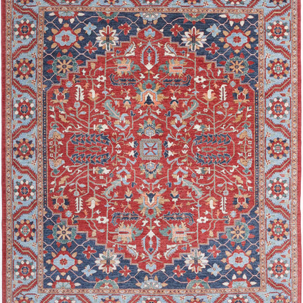 Heriz 8' 5" X 9' 9" Hand Knotted Wool Rug 8' 5" X 9' 9" (257 X 297) / Red / Wool