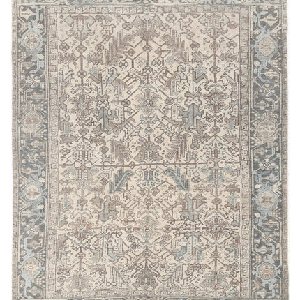 Heriz 6' 10" X 8' 4" Hand Knotted Wool Rug 6' 10" X 8' 4" (208 X 254) / Ivory / Wool