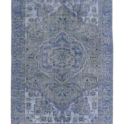 Heriz 6' 1" X 8' 9" Hand Knotted Wool Rug 6' 1" X 8' 9" (185 X 267) / Blue / Wool