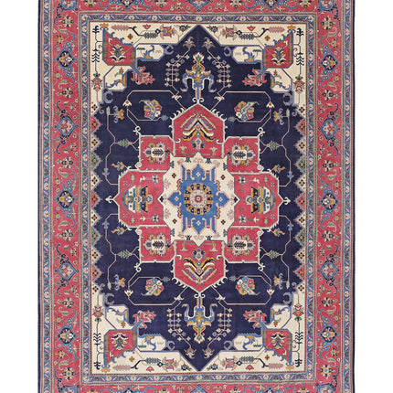 Heriz 9' 11" X 14' 6" Hand Knotted Wool Rug 9' 11" X 14' 6" (302 X 442) / Blue / Wool