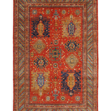 Humna 9' 6" X 14' 0" Hand Knotted Wool Rug 9' 6" X 14' 0" (290 X 427) / Rust / Wool