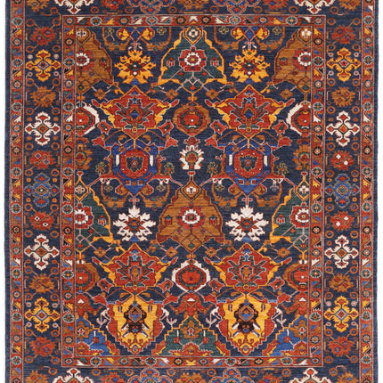 Humna 8' 3" X 9' 11" Hand Knotted Wool Rug 8' 3" X 9' 11" (251 X 302) / Blue / Wool