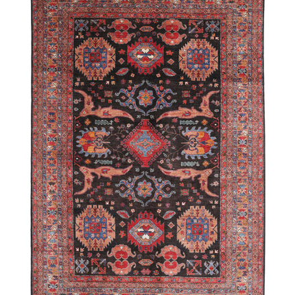 Humna 9' 10" X 14' 7" Hand Knotted Wool Rug 9' 10" X 14' 7" (300 X 444) / Brown / Wool