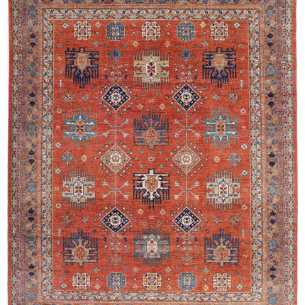 Humna 7' 11" X 9' 8" Hand Knotted Wool Rug 7' 11" X 9' 8" (241 X 295) / Rust / Wool