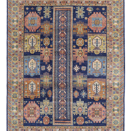 Humna 8' 3" X 10' 8" Hand Knotted Wool Rug 8' 3" X 10' 8" (251 X 325) / Blue / Wool