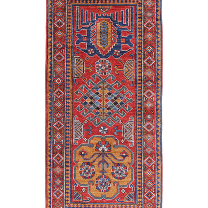 Humna 2' 8" X 5' 10" Hand Knotted Wool Rug 2' 8" X 5' 10" (81 X 178) / Red / Wool