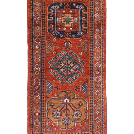 Humna 2' 8" X 5' 9" Hand Knotted Wool Rug 2' 8" X 5' 9" (81 X 175) / Rust / Wool