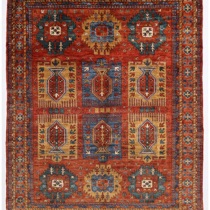 Humna 9' 2" X 11' 2" Hand Knotted Wool Rug 9' 2" X 11' 2" (280 X 340) / Rust / Wool