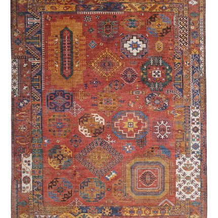 Humna 10' 7" X 13' 11" Hand Knotted Wool Rug 10' 7" X 13' 11" (322 X 424) / Rust / Wool