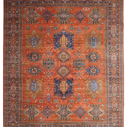 Humna 13' 6" X 16' 2" Hand Knotted Wool Rug 13' 6" X 16' 2" (411 X 493) / Red / Wool