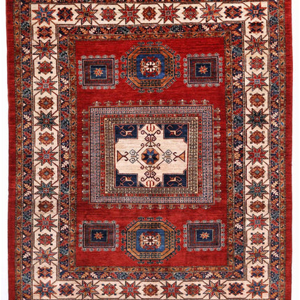 Humna 8' 2" X 9' 10" Hand Knotted Wool Rug 8' 2" X 9' 10" (249 X 300) / Rust / Wool