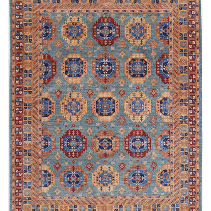 Humna 9' 1" X 11' 10" Hand Knotted Wool Rug 9' 1" X 11' 10" (277 X 361) / Green / Wool