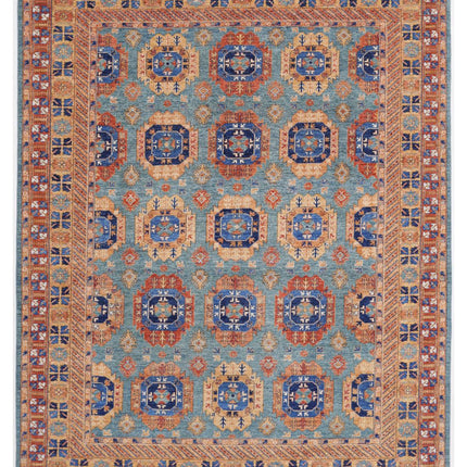 Humna 9' 1" X 11' 7" Hand Knotted Wool Rug 9' 1" X 11' 7" (277 X 353) / Green / Wool