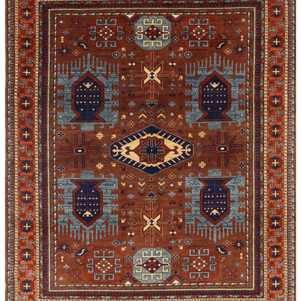 Humna 8' 6" X 10' 4" Hand Knotted Wool Rug 8' 6" X 10' 4" (259 X 315) / Brown / Wool