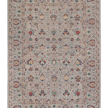 Jasmine 8' 10" X 12' 1" Hand Knotted Wool Rug 8' 10" X 12' 1" (269 X 368) / Grey / Wool