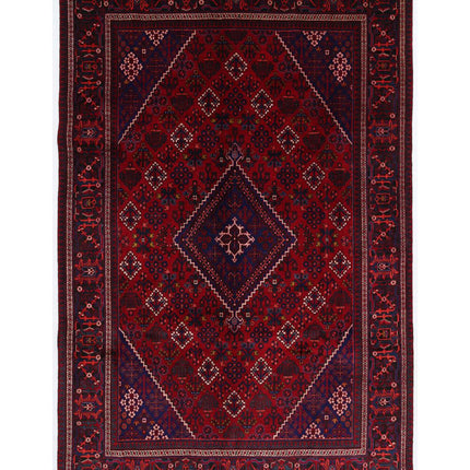 Josheghan 7' 0" X 10' 8" Hand Knotted Wool Rug 7' 0" X 10' 8" (213 X 325) / Red / Wool