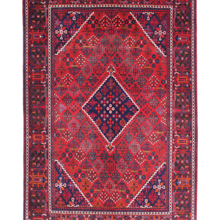 Josheghan 7' 0" X 10' 7" Hand Knotted Wool Rug 7' 0" X 10' 7" (213 X 322) / Red / Wool