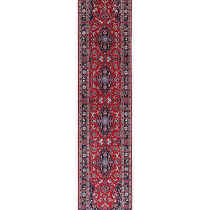 Kashan 2' 2" X 10' 3" Hand Knotted Wool Rug 2' 2" X 10' 3" (66 X 312) / Red / Wool