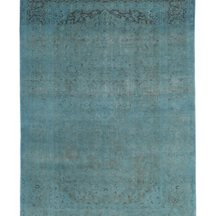 Kashan 6' 8" X 10' 0" Hand Knotted Wool Rug 6' 8" X 10' 0" (203 X 305) / Teal / Wool