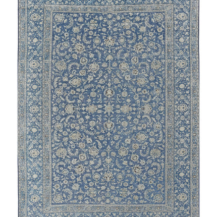 Kashan 8' 8" X 12' 0" Hand Knotted Wool Rug 8' 8" X 12' 0" (264 X 366) / Blue / Wool