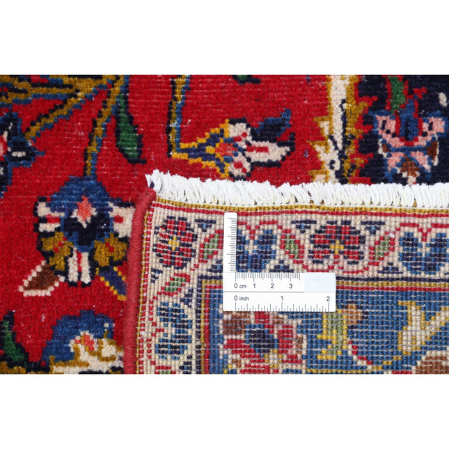 Kashan 8' 2" X 11' 5" Hand Knotted Wool Rug 8' 2" X 11' 5" (249 X 348) / Red / Blue