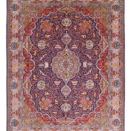 Kashmar 9' 8" X 12' 7" Hand Knotted Wool Rug 9' 8" X 12' 7" (295 X 383) / Blue / Wool