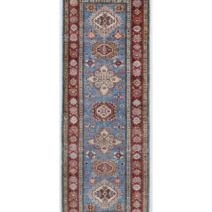 Kazak 2' 0" X 5' 8" Hand Knotted Wool Rug 2' 0" X 5' 8" (61 X 173) / Blue / Wool