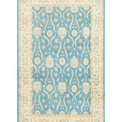 Kazak 8' 11" X 12' 3" Hand Knotted Wool Rug 8' 11" X 12' 3" (272 X 373) / Blue / Wool