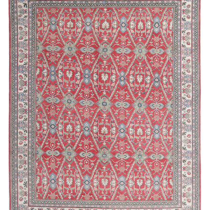 Kazak 8' 10" X 11' 7" Hand Knotted Wool Rug 8' 10" X 11' 7" (269 X 353) / Red / Wool