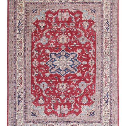 Kazak 8' 11" X 11' 11" Hand Knotted Wool Rug 8' 11" X 11' 11" (272 X 363) / Red / Wool