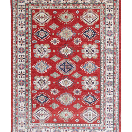 Kazak 8' 10" X 12' 10" Hand Knotted Wool Rug 8' 10" X 12' 10" (269 X 391) / Red / Wool