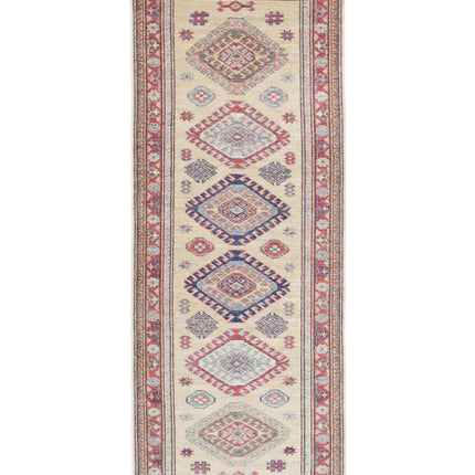 Kazak 2' 4" X 6' 5" Hand Knotted Wool Rug 2' 4" X 6' 5" (71 X 196) / Ivory / Wool
