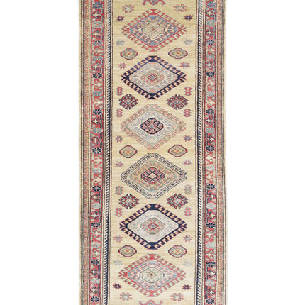 Kazak 2' 6" X 6' 4" Hand Knotted Wool Rug 2' 6" X 6' 4" (76 X 193) / Gold / Wool
