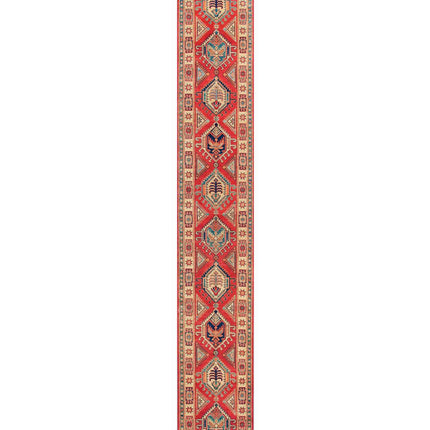 Kazak 10' 1" X 13' 9" Hand Knotted Wool Rug 10' 1" X 13' 9" (307 X 419) / Red / Wool