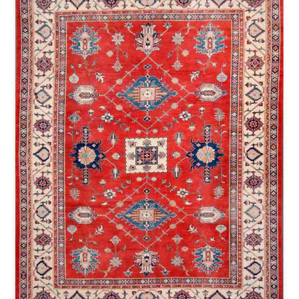 Kazak 9' 5" X 12' 1" Hand Knotted Wool Rug 9' 5" X 12' 1" (287 X 368) / Red / Wool