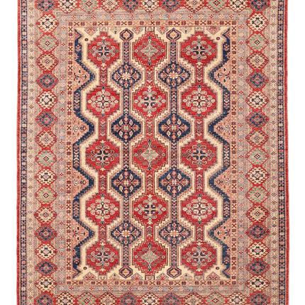 Kazak 7' 10" X 10' 0" Hand Knotted Wool Rug 7' 10" X 10' 0" (239 X 305) / Ivory / Wool