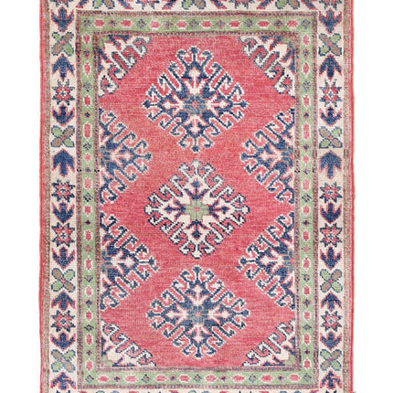 Kazak 1' 11" X 2' 9" Hand Knotted Wool Rug 1' 11" X 2' 9" (59 X 84) / Red / Wool