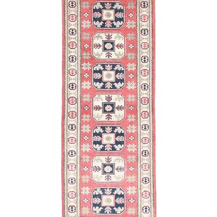 Kazak 2' 0" X 5' 9" Hand Knotted Wool Rug 2' 0" X 5' 9" (61 X 175) / Red / Wool