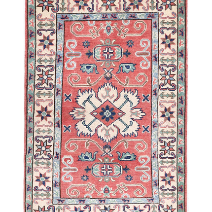 Kazak 2' 7" X 3' 11" Hand Knotted Wool Rug 2' 7" X 3' 11" (79 X 119) / Red / Wool