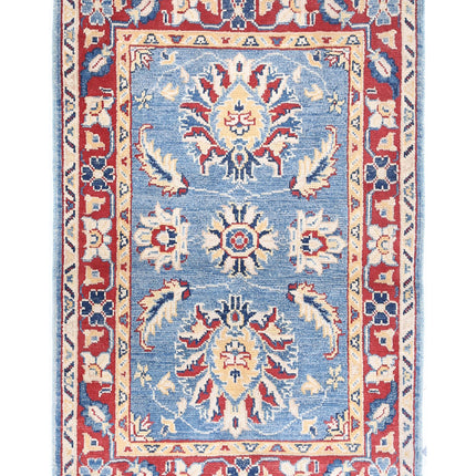 Kazak 2' 7" X 3' 10" Hand Knotted Wool Rug 2' 7" X 3' 10" (79 X 117) / Blue / Wool
