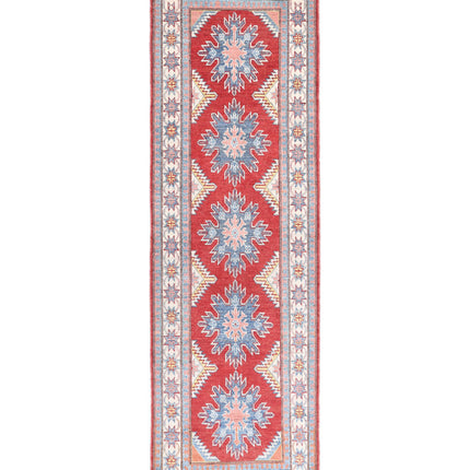 Kazak 2' 7" X 9' 2" Hand Knotted Wool Rug 2' 7" X 9' 2" (79 X 280) / Red / Wool