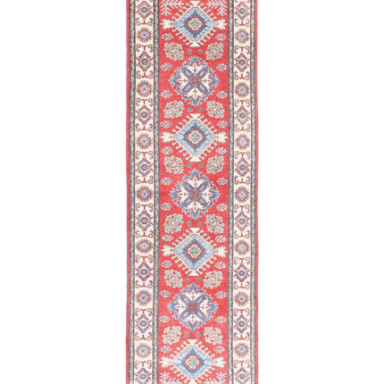 Kazak 2' 8" X 9' 10" Hand Knotted Wool Rug 2' 8" X 9' 10" (81 X 300) / Red / Wool