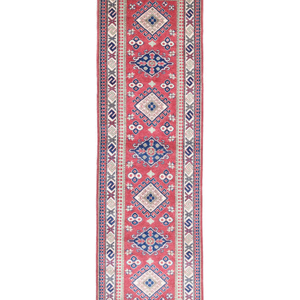 Kazak 2' 8" X 9' 9" Hand Knotted Wool Rug 2' 8" X 9' 9" (81 X 297) / Red / Wool